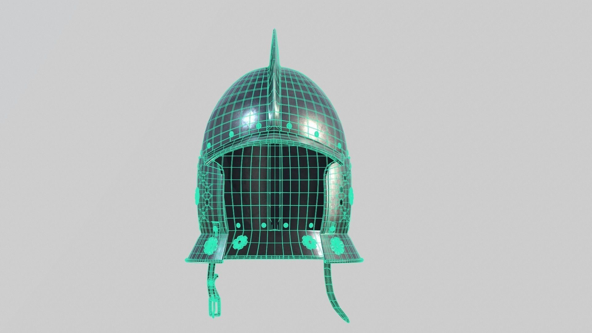 Conquistador Morion Helmet01 Low-poly 3D model_18