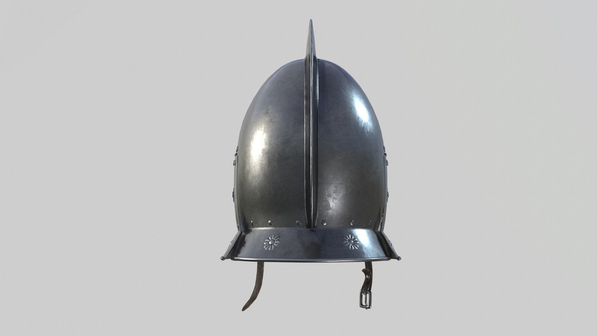 Conquistador Morion Helmet01 Low-poly 3D model_3
