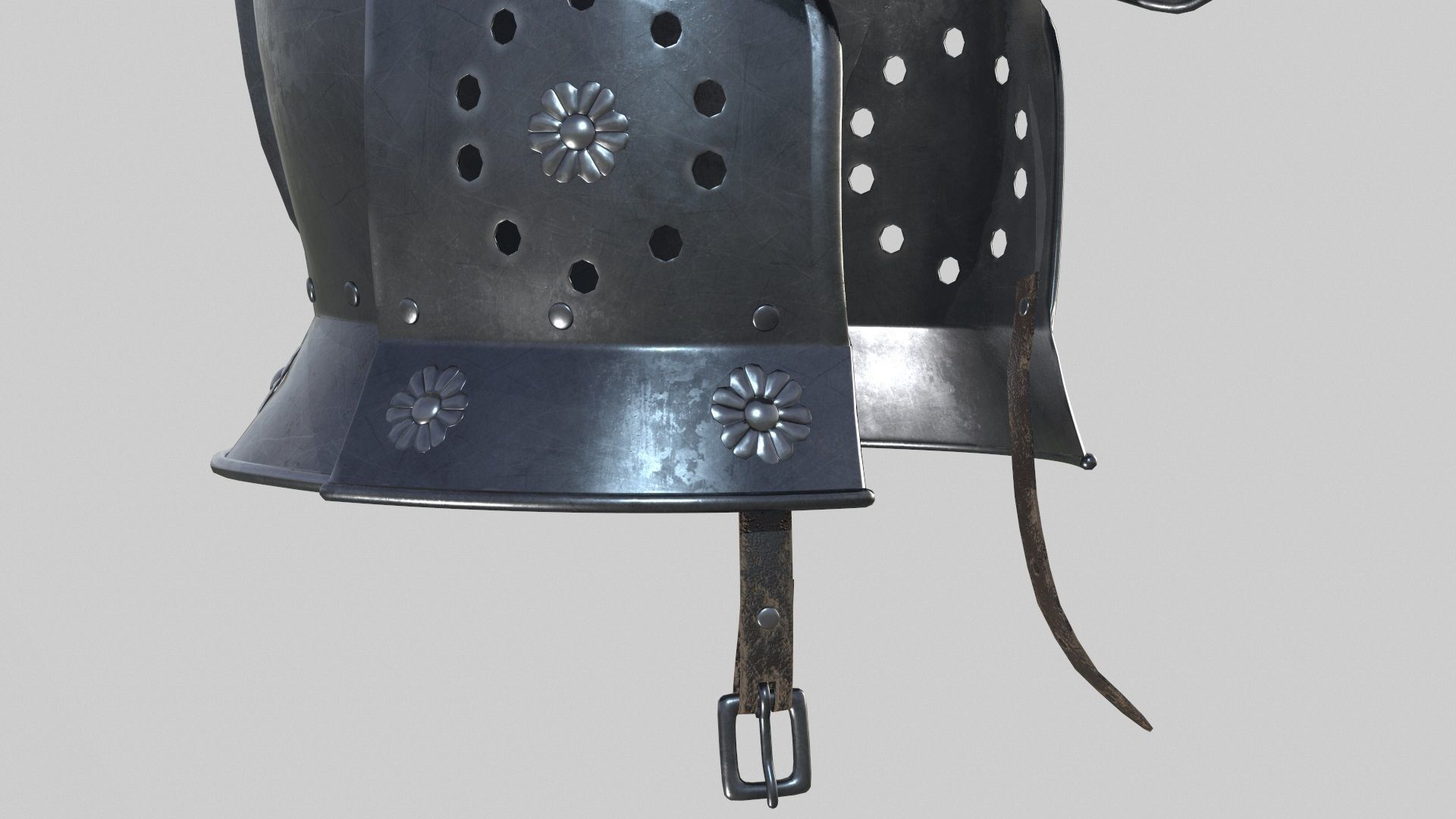 Conquistador Morion Helmet01 Low-poly 3D model_7