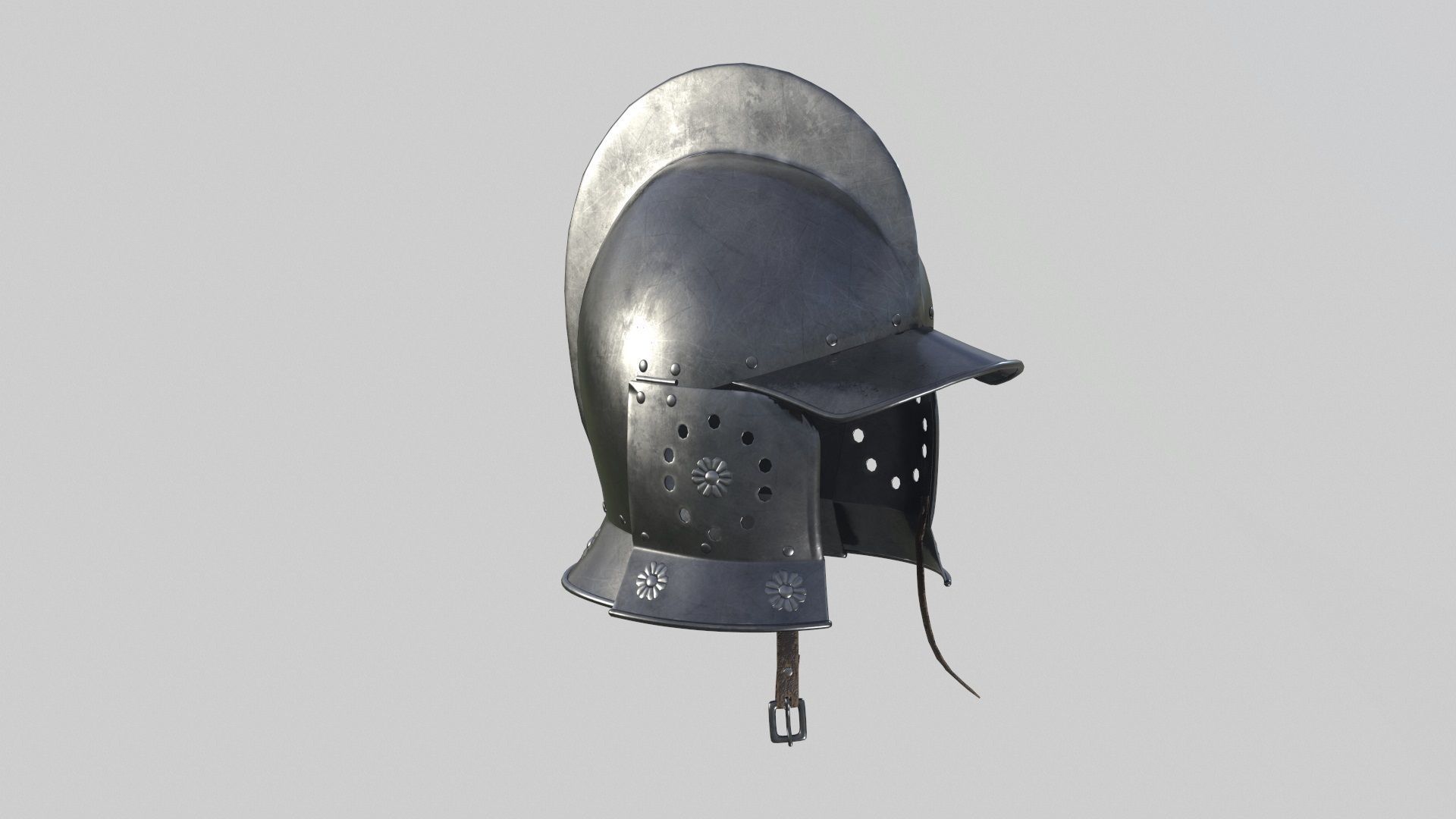 Conquistador Morion Helmet01 Low-poly 3D model_1