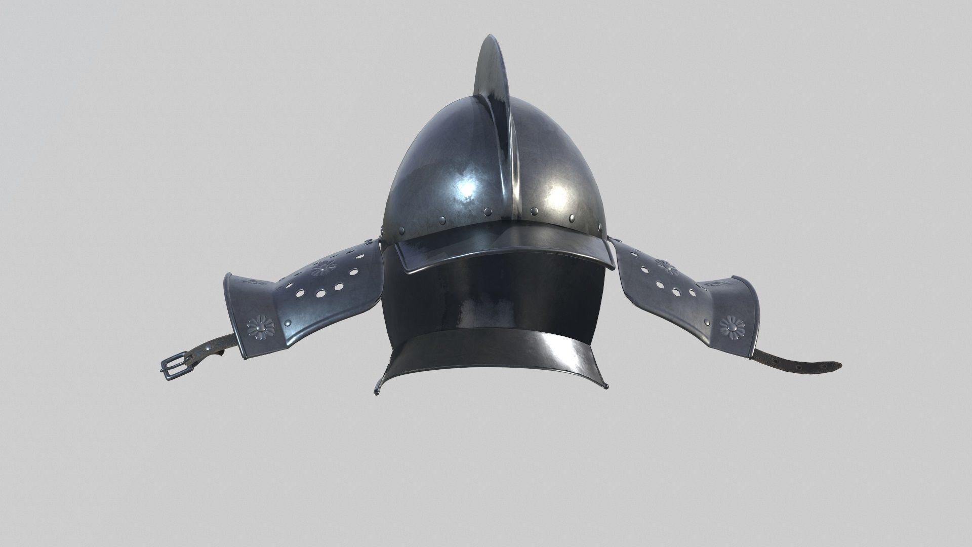 Conquistador Morion Helmet01 Low-poly 3D model_8