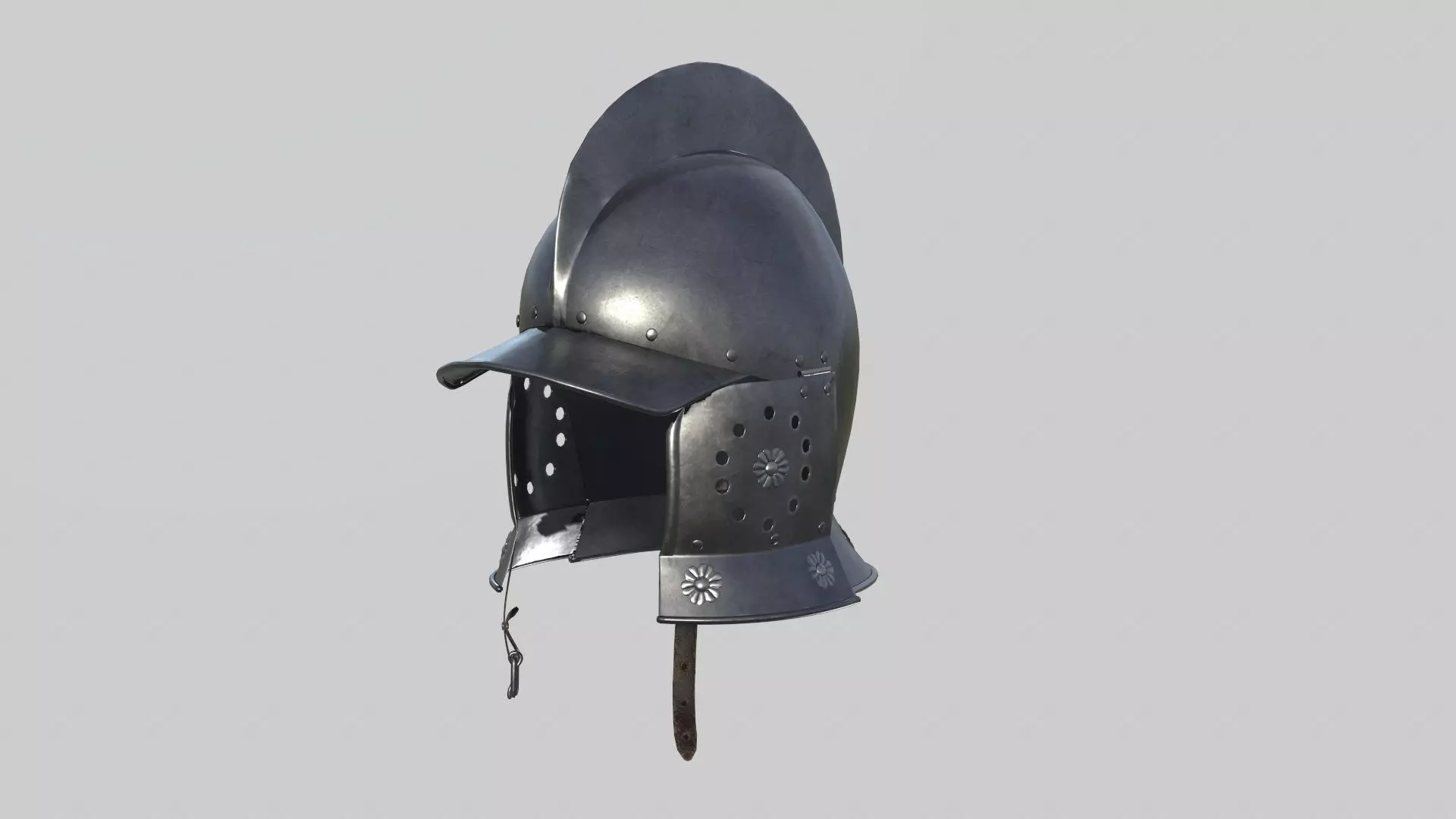 Conquistador Morion Helmet01 Low-poly 3D model_0