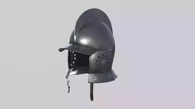 Conquistador Morion Helmet01 Low-poly 3D model