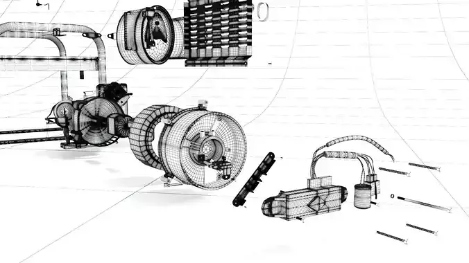 Portable Petrol Generator 3D model