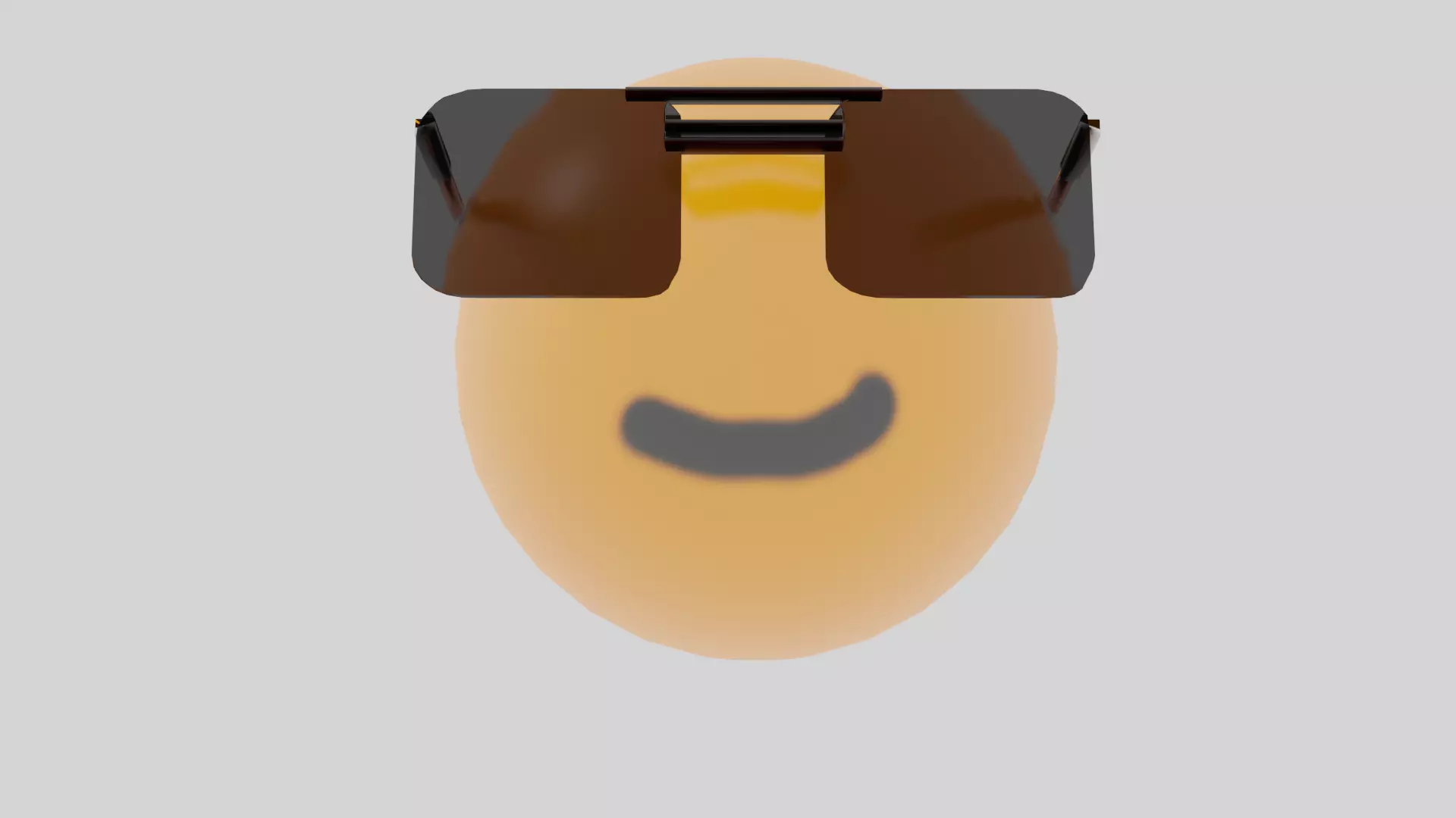 smiley with sunglass Free low-poly 3D model