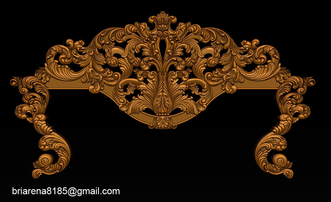 Classic Bed  3D relief models 3D print model_12