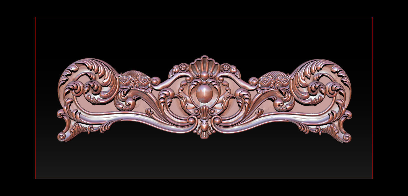 Classic Bed  3D relief models 3D print model_24