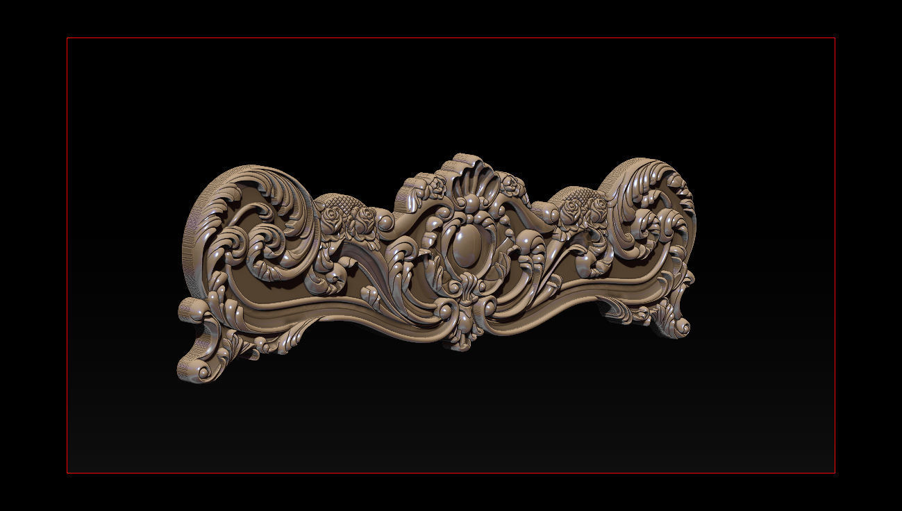 Classic Bed  3D relief models 3D print model_33