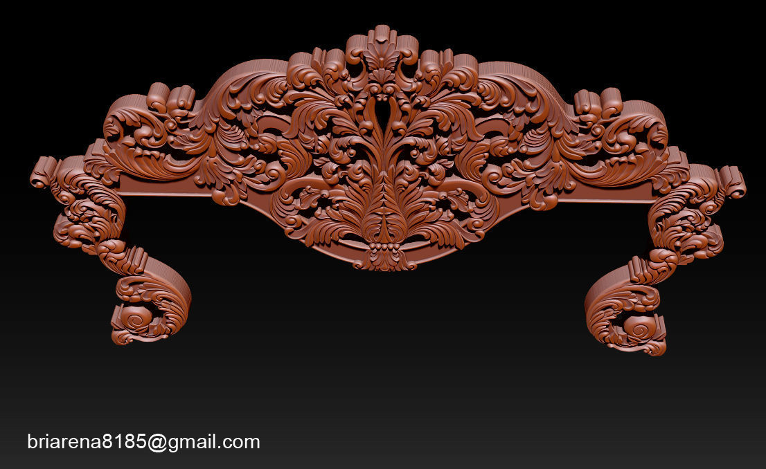 Classic Bed  3D relief models 3D print model_18