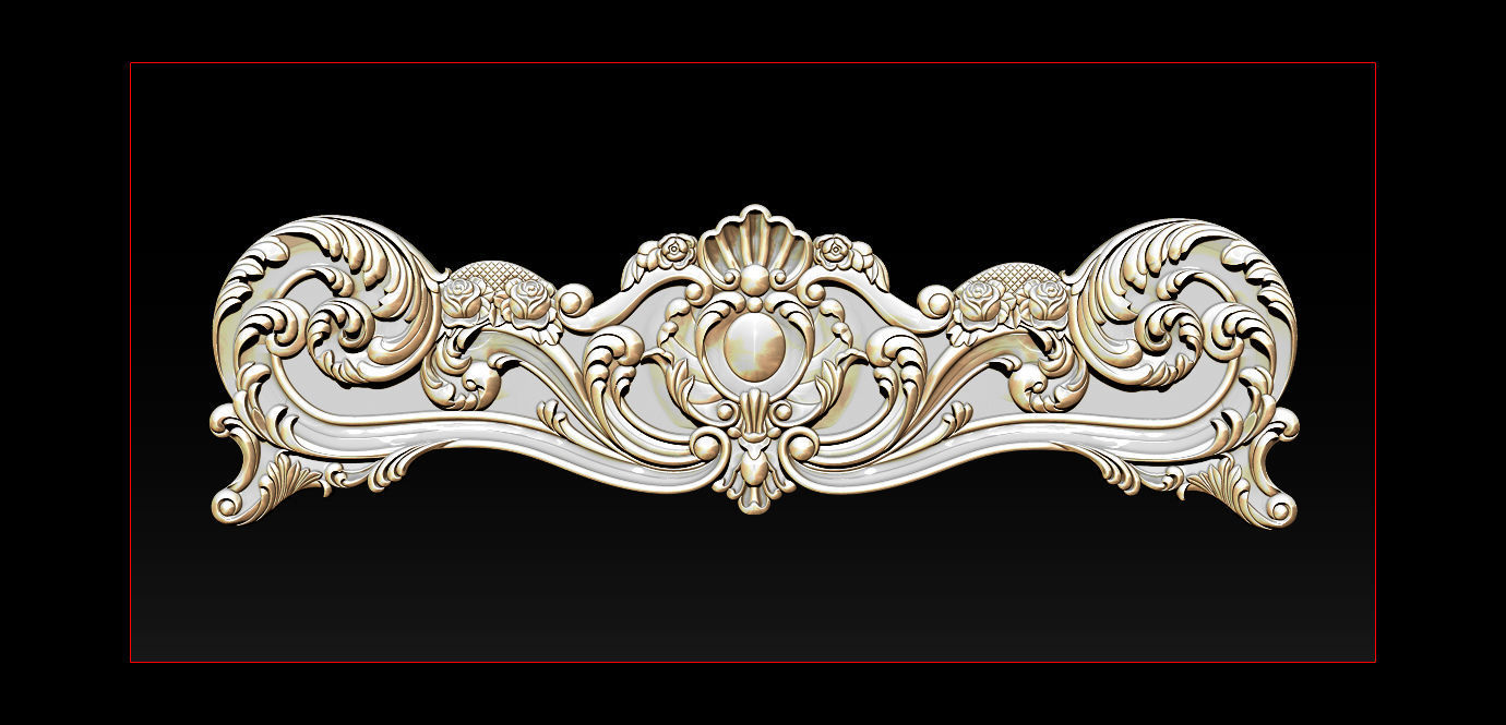 Classic Bed  3D relief models 3D print model_30