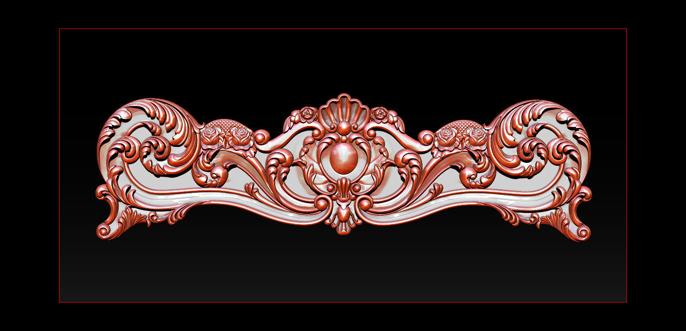 Classic Bed  3D relief models 3D print model_28