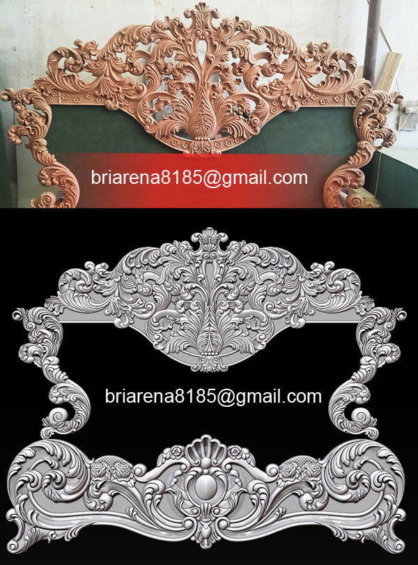 Classic Bed  3D relief models 3D print model_52