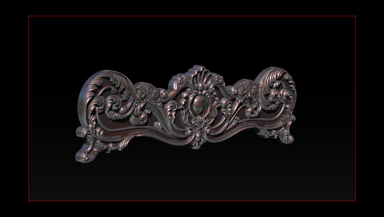 Classic Bed  3D relief models 3D print model_31