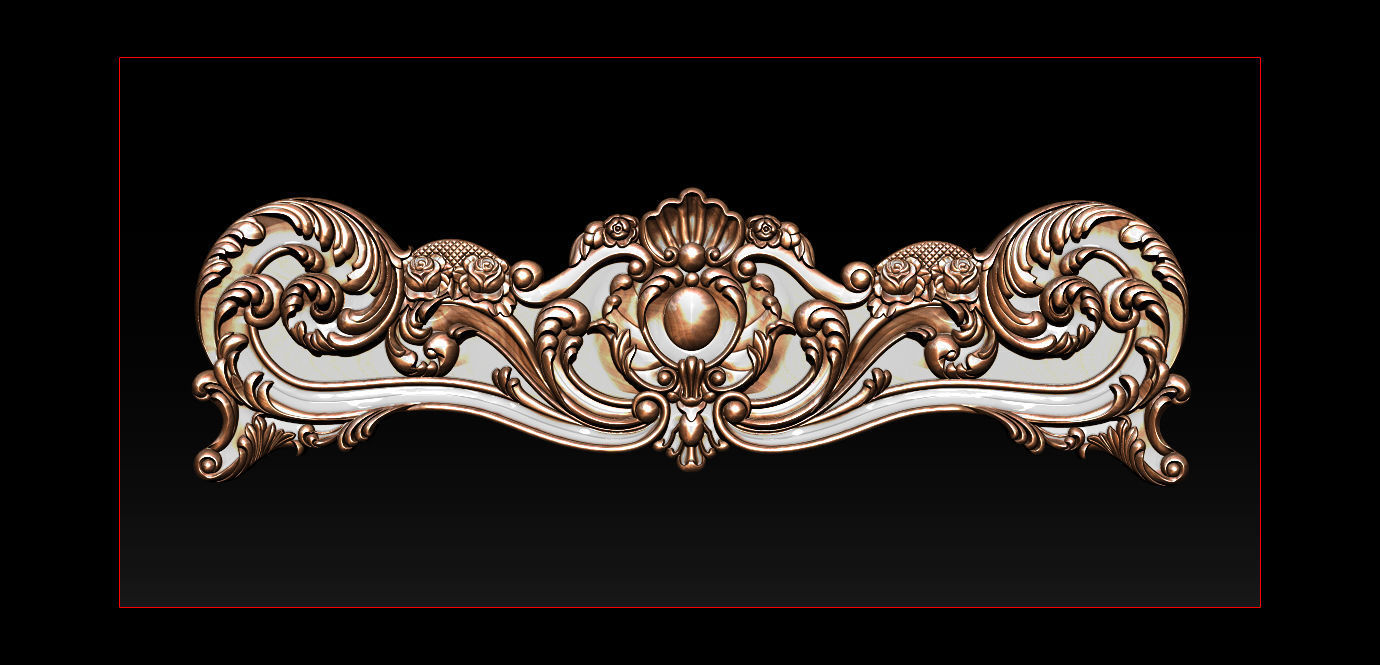 Classic Bed  3D relief models 3D print model_26