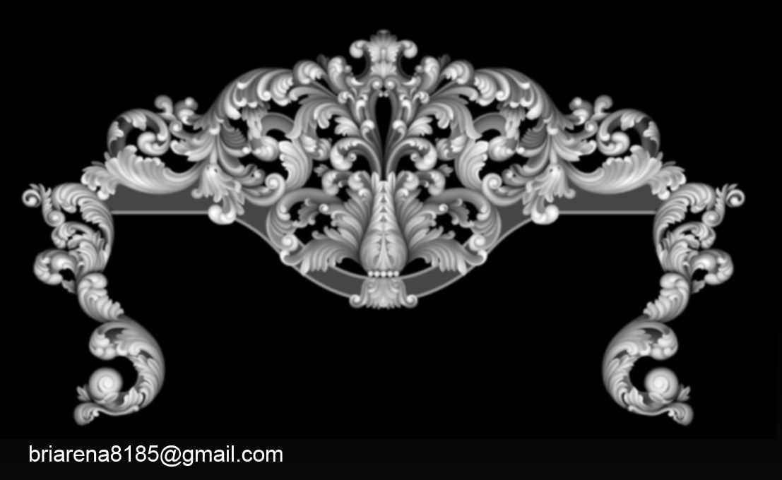 Classic Bed  3D relief models 3D print model_20