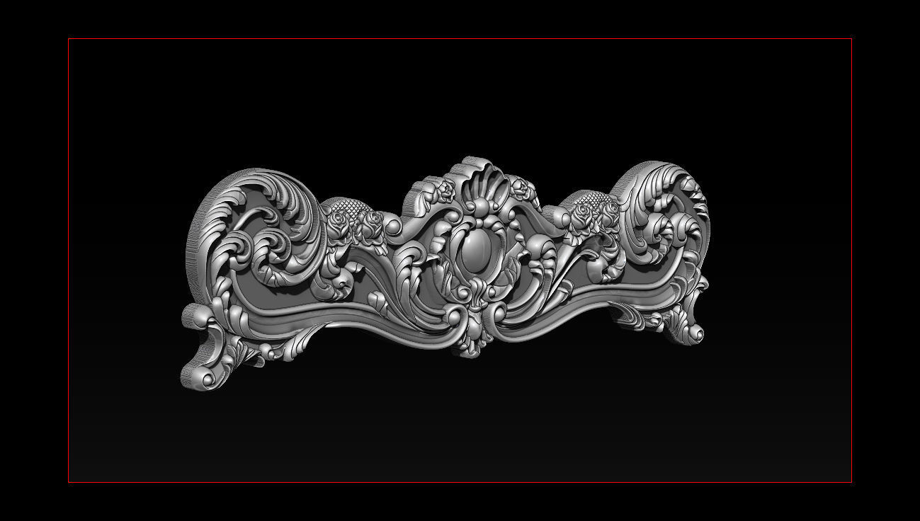 Classic Bed  3D relief models 3D print model_29