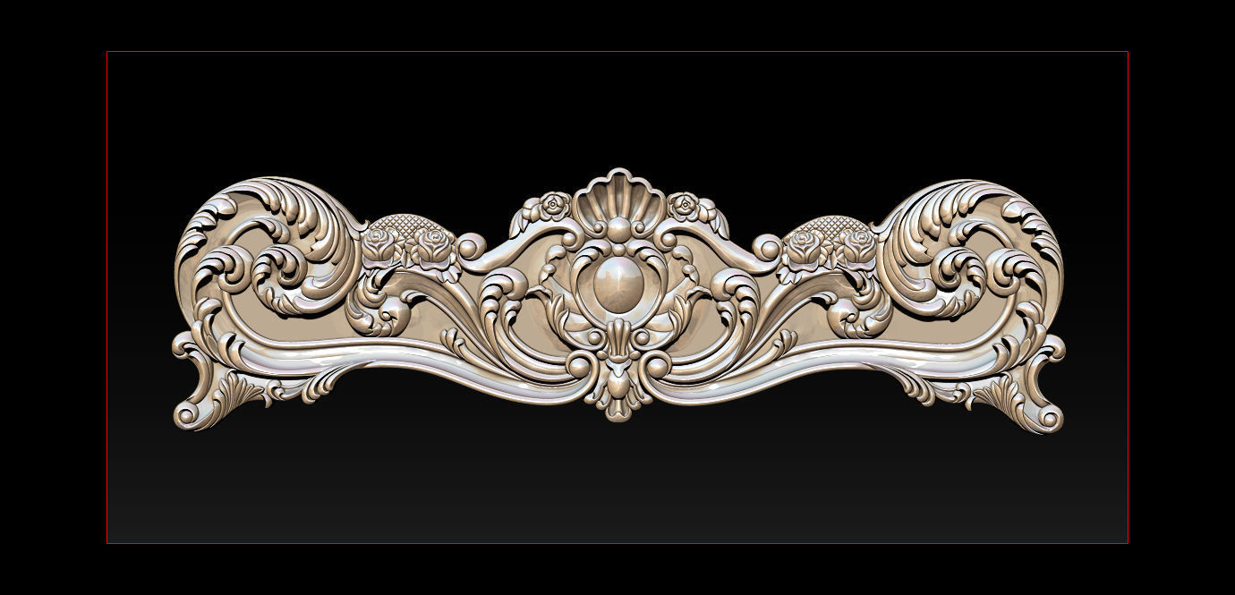 Classic Bed  3D relief models 3D print model_25