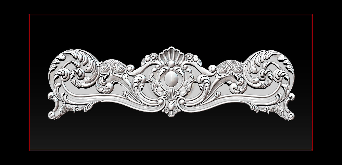 Classic Bed  3D relief models 3D print model_23