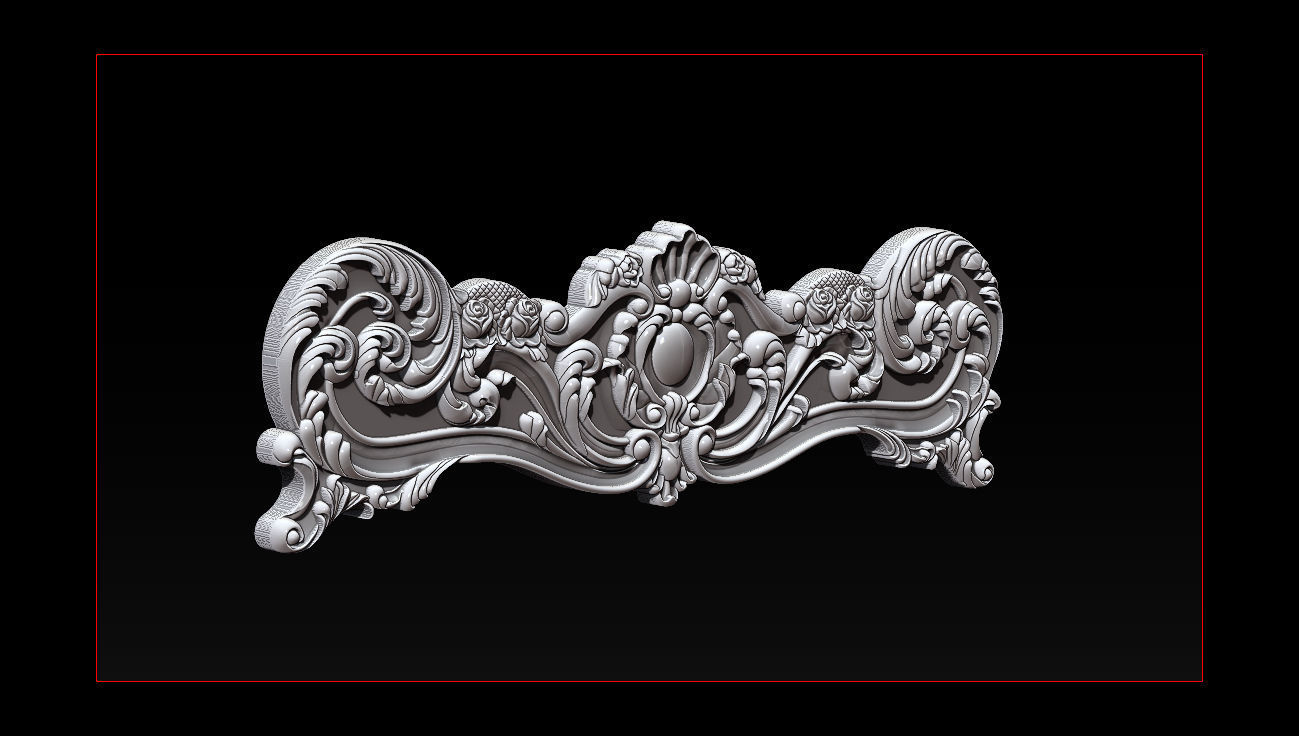 Classic Bed  3D relief models 3D print model_32