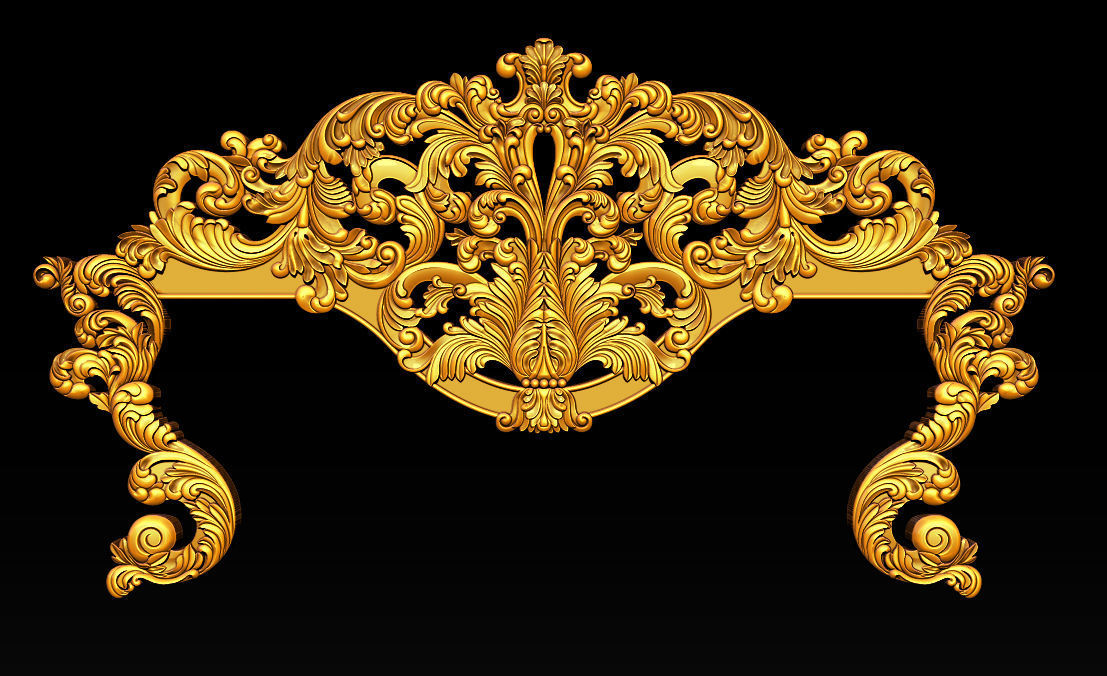 Classic Bed  3D relief models 3D print model_1