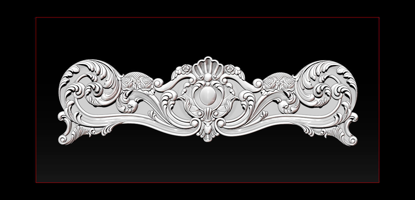 Classic Bed  3D relief models 3D print model_27