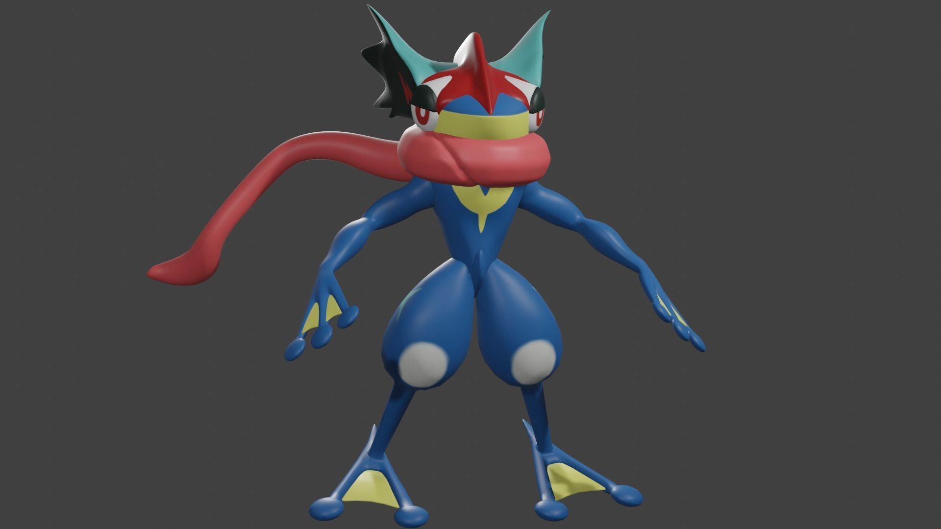 Greninja - Ash 3D model_1