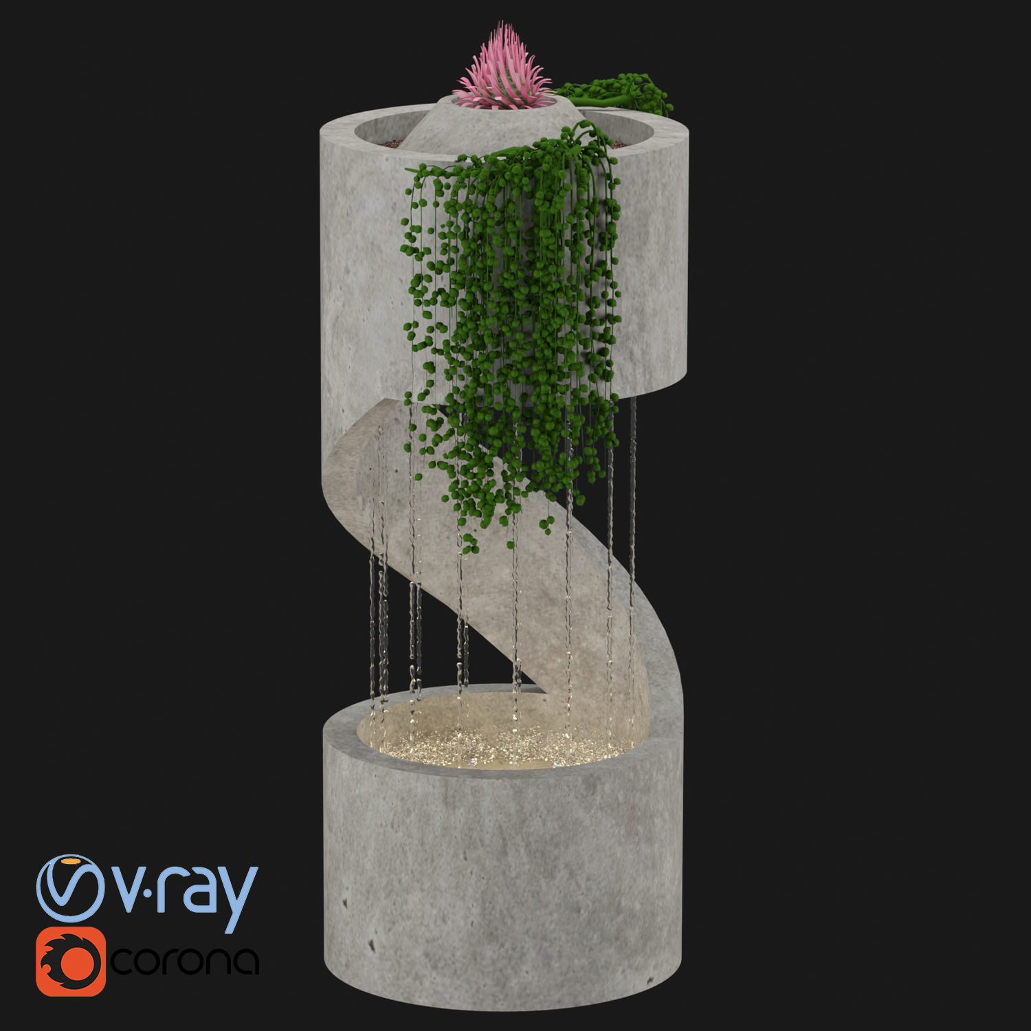 Interior Fountain 3D model_1