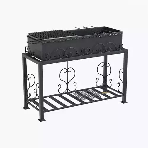 barbecue grill for skewers and grates