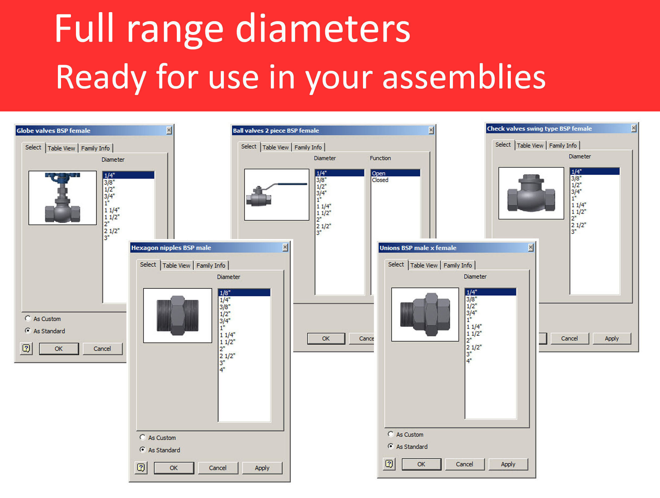 Autodesk Inventor CAD library - Piping No 1 3D model_3