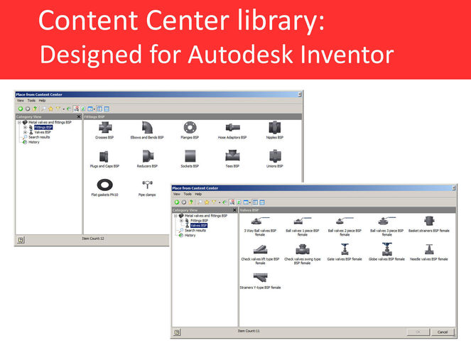 Autodesk Inventor CAD library Piping No 1 3D Model IPT PDF