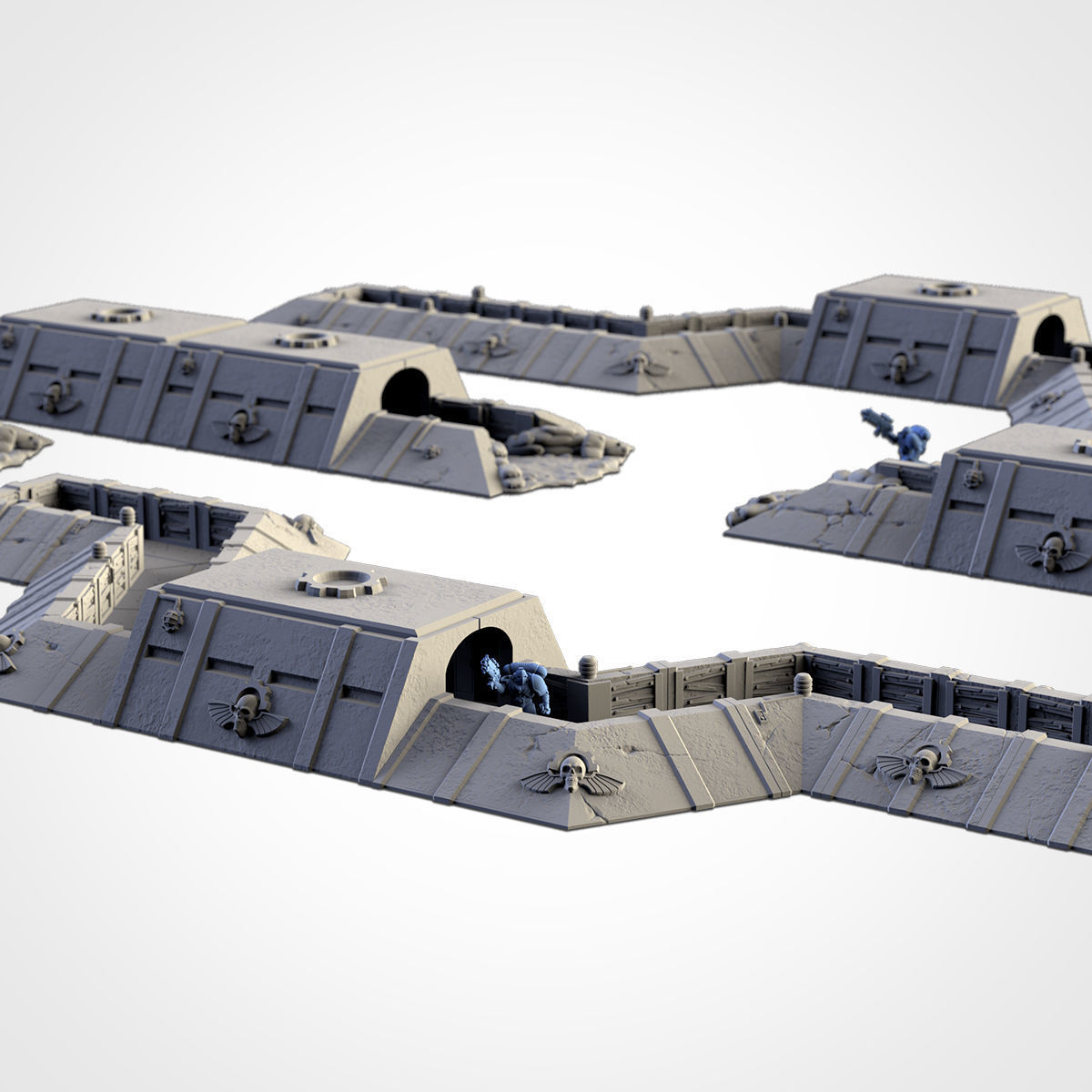 TRENCHES stl files for battle builder 3D print model_3