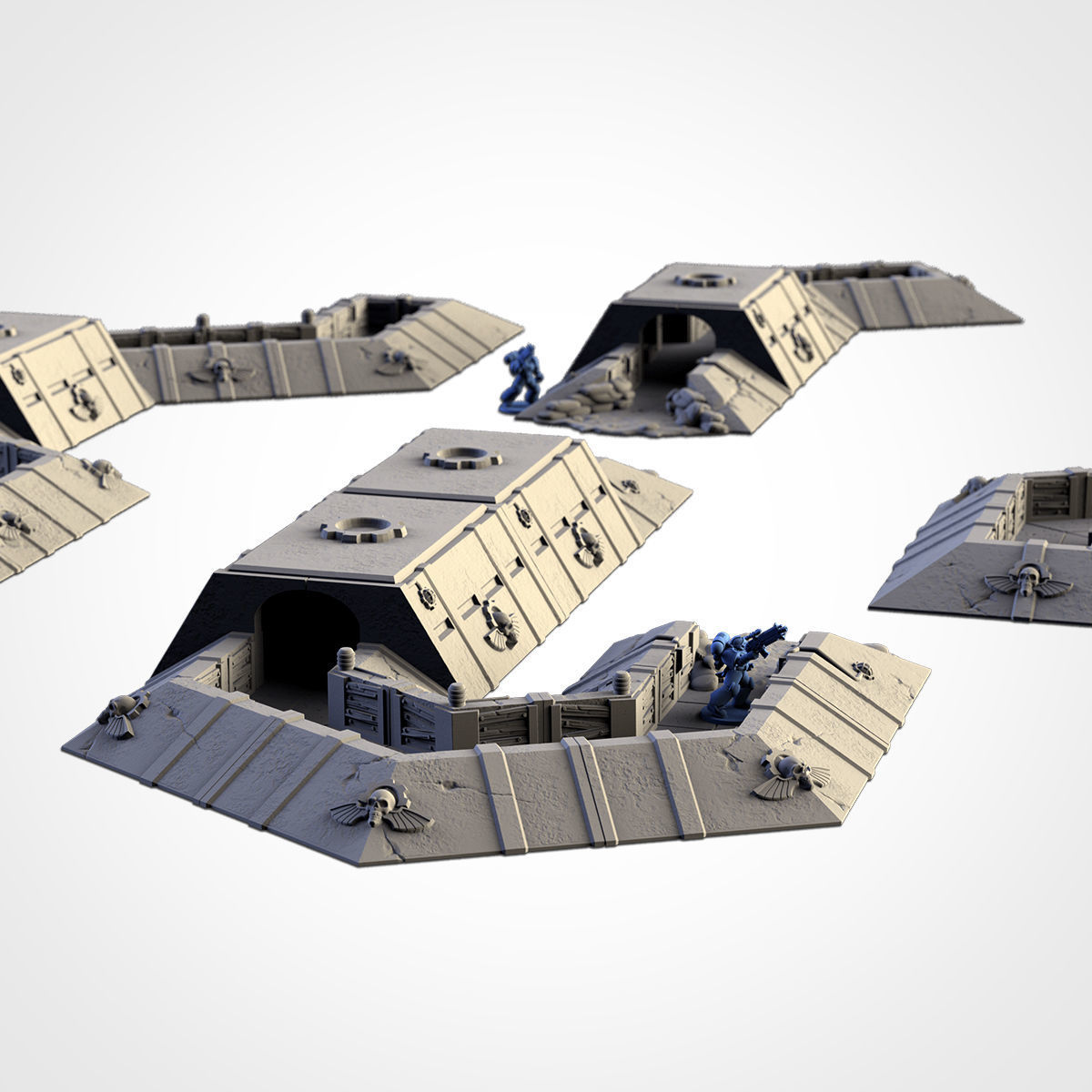 TRENCHES stl files for battle builder 3D print model_2