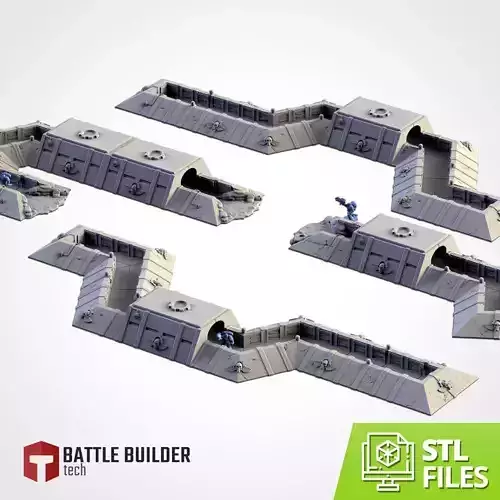 TRENCHES stl files for battle builder 3D print model