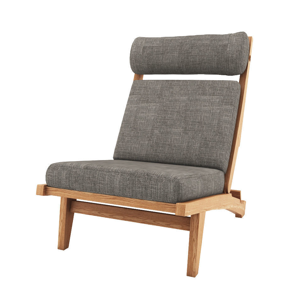 Low Lounge Chair by Hans J Wegner 3D model_1