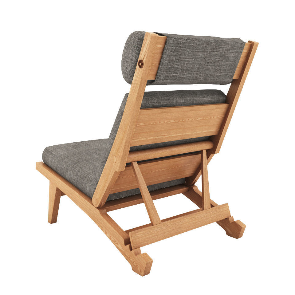 Low Lounge Chair by Hans J Wegner 3D model_3