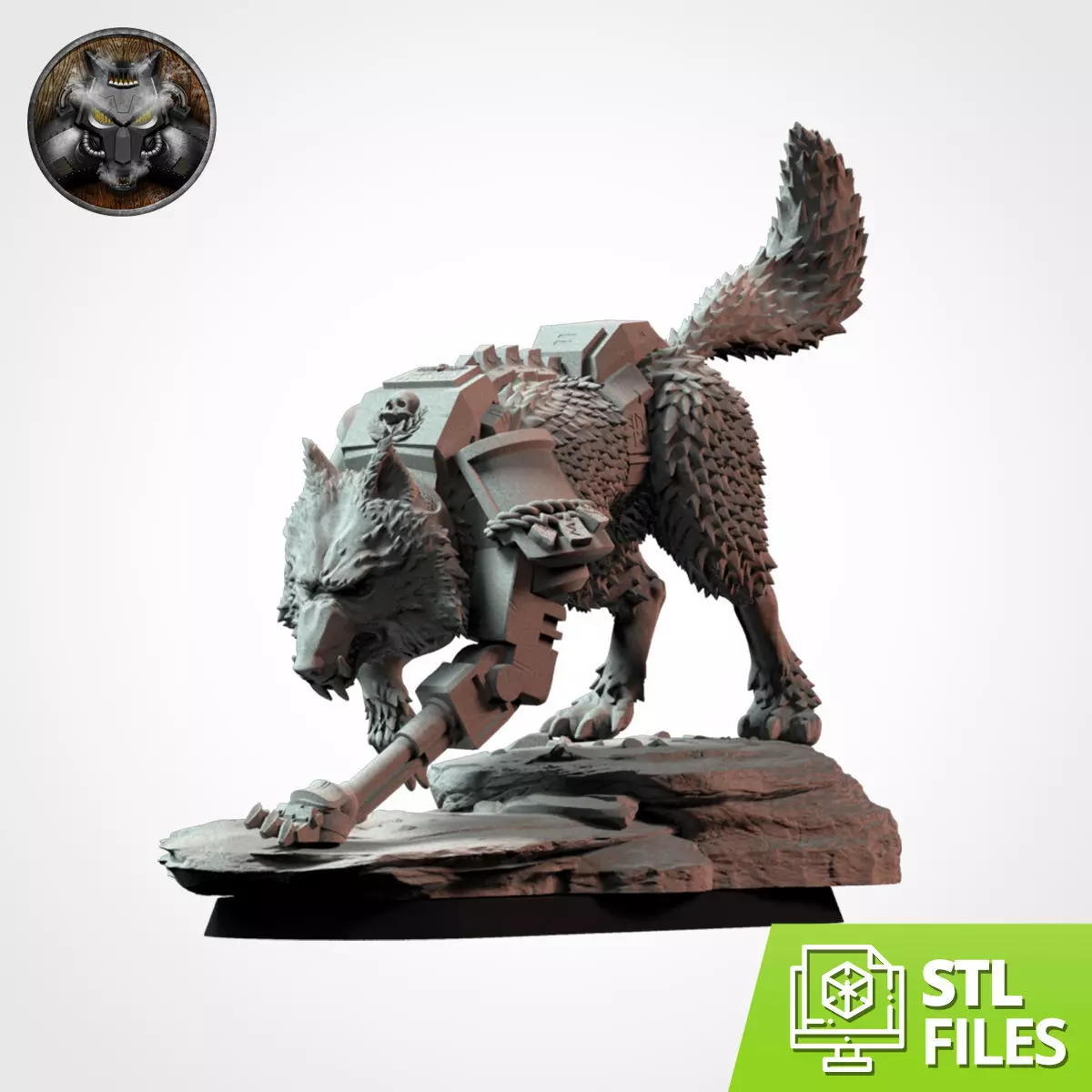 Wolffang  Wolf  3D print model_0