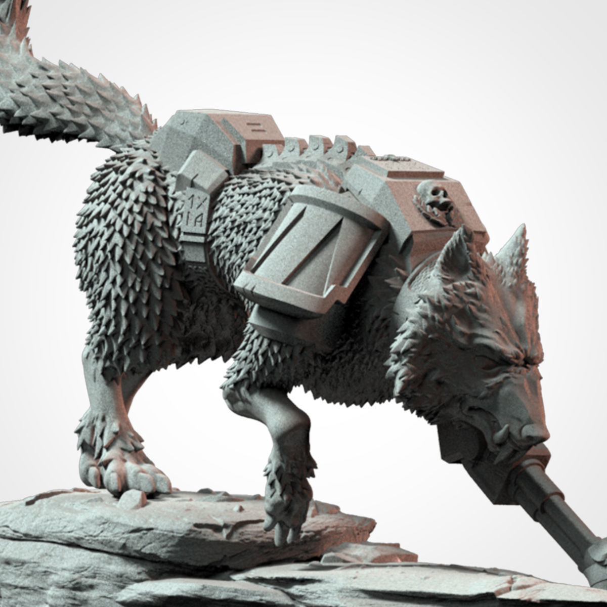 Wolffang  Wolf  3D print model_2
