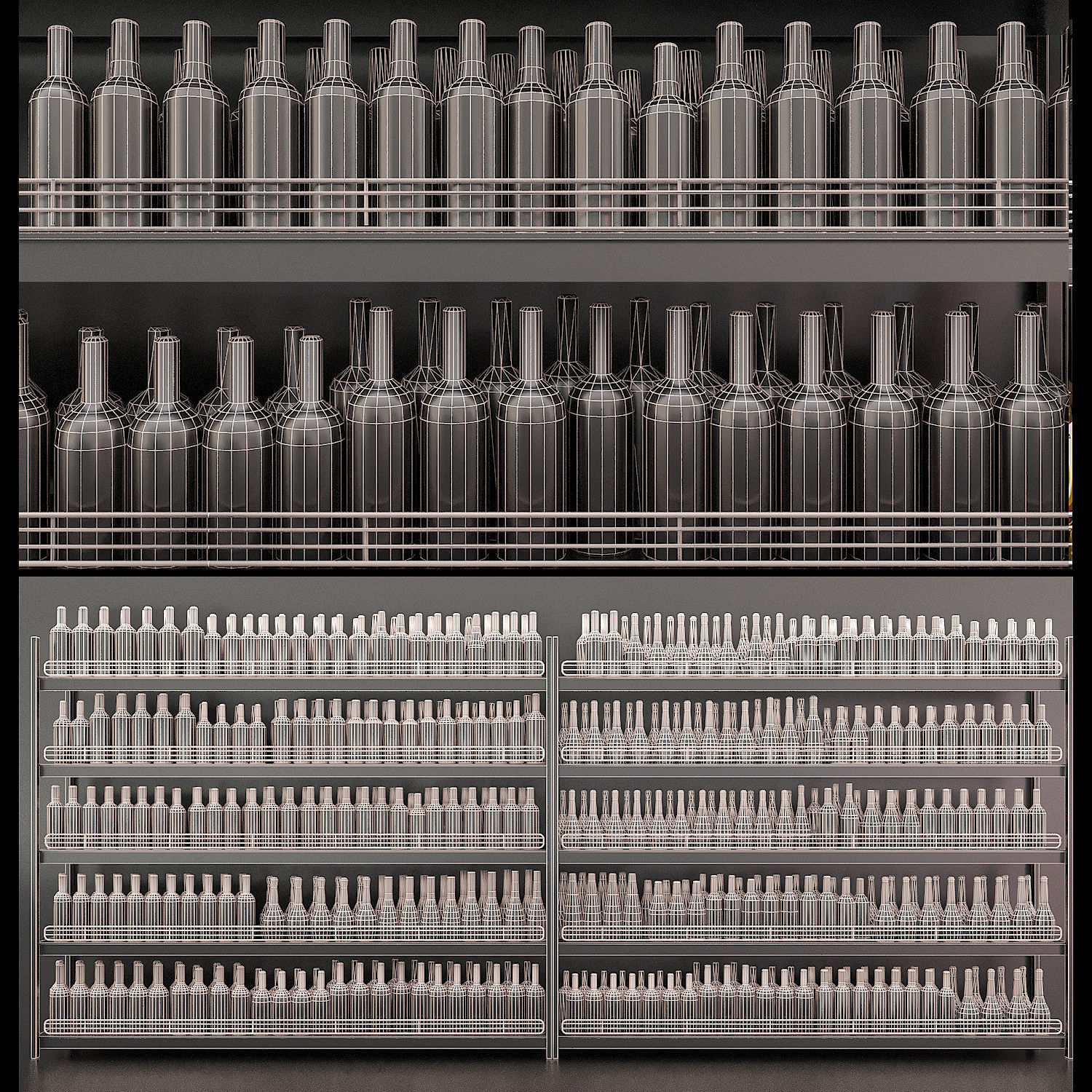 Wine store 3D model_1