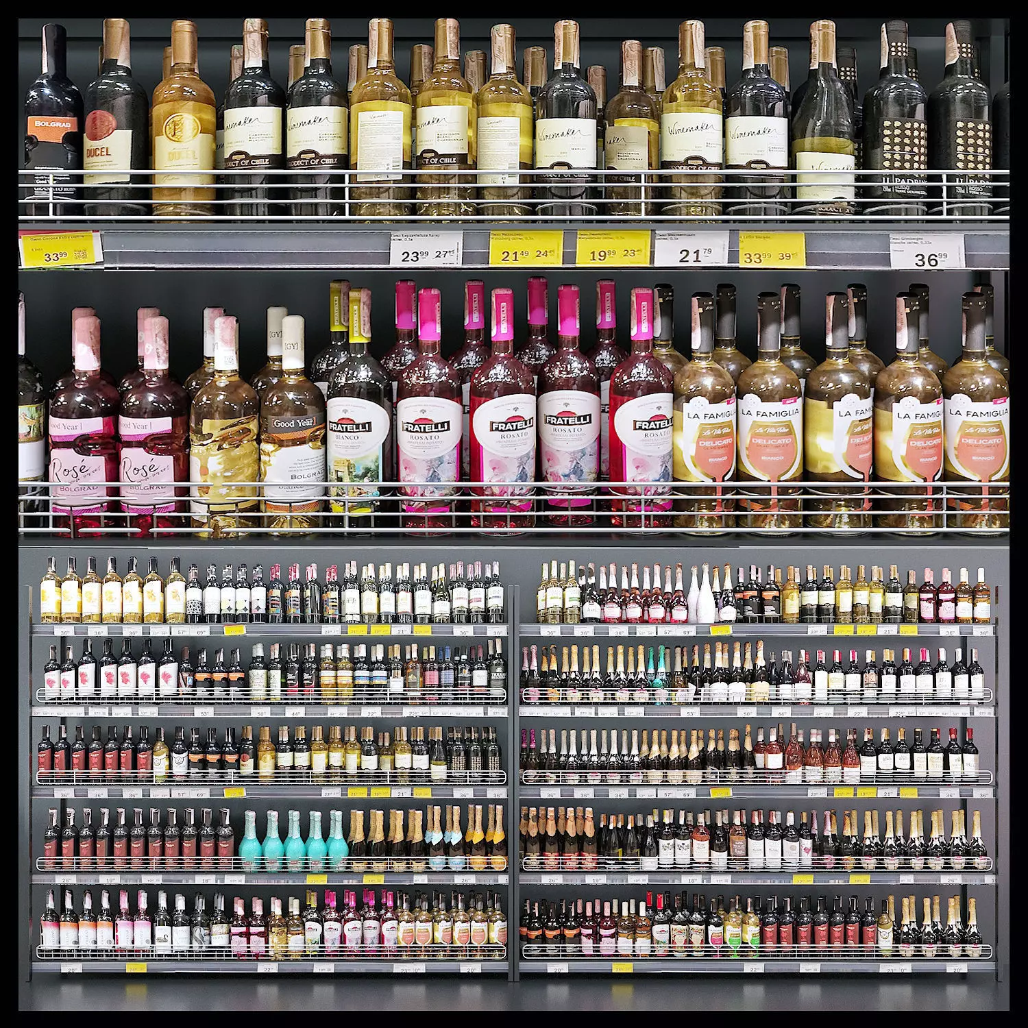 Wine store 3D model_0