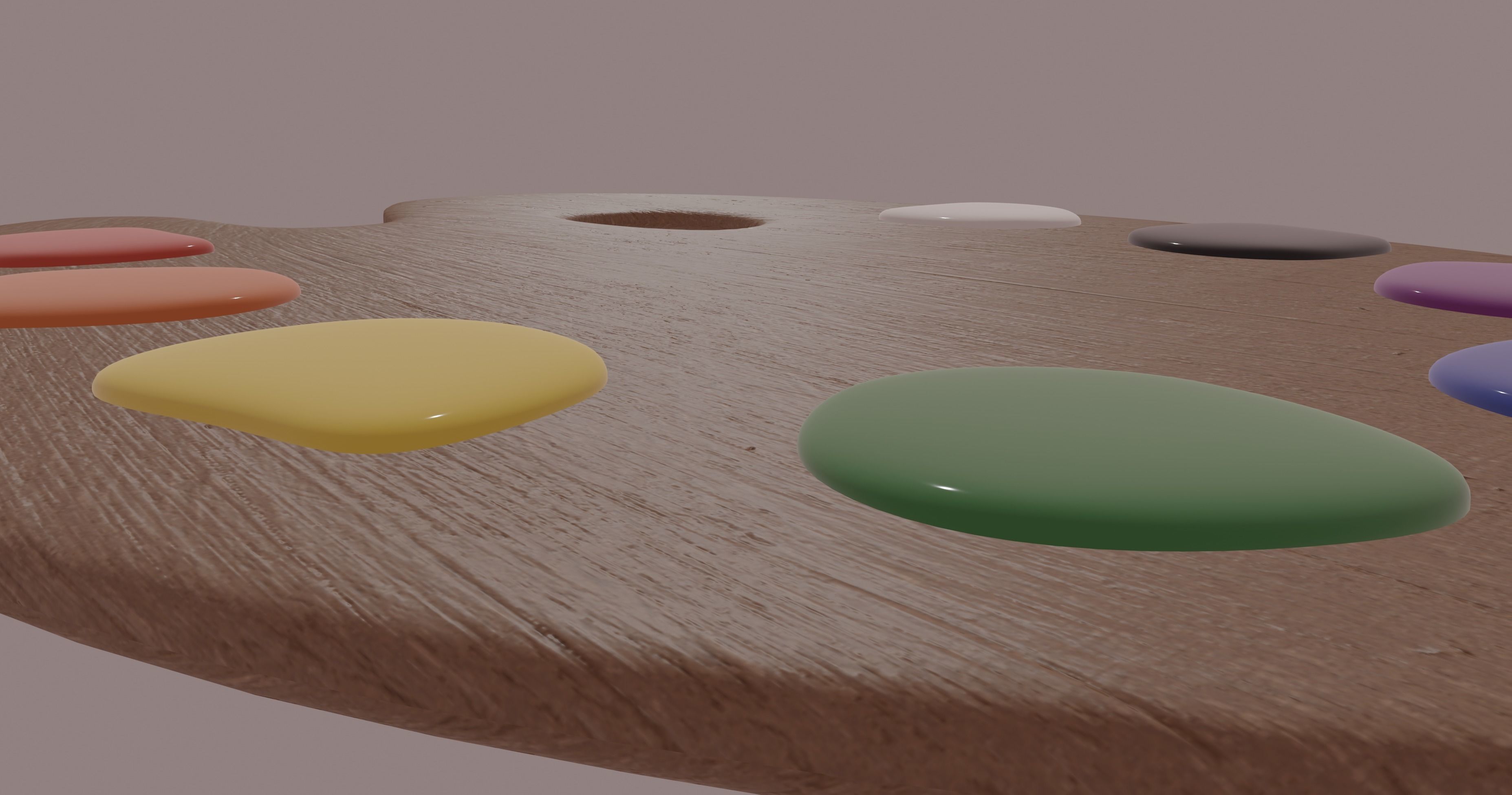 Painting Palette 3D model_8