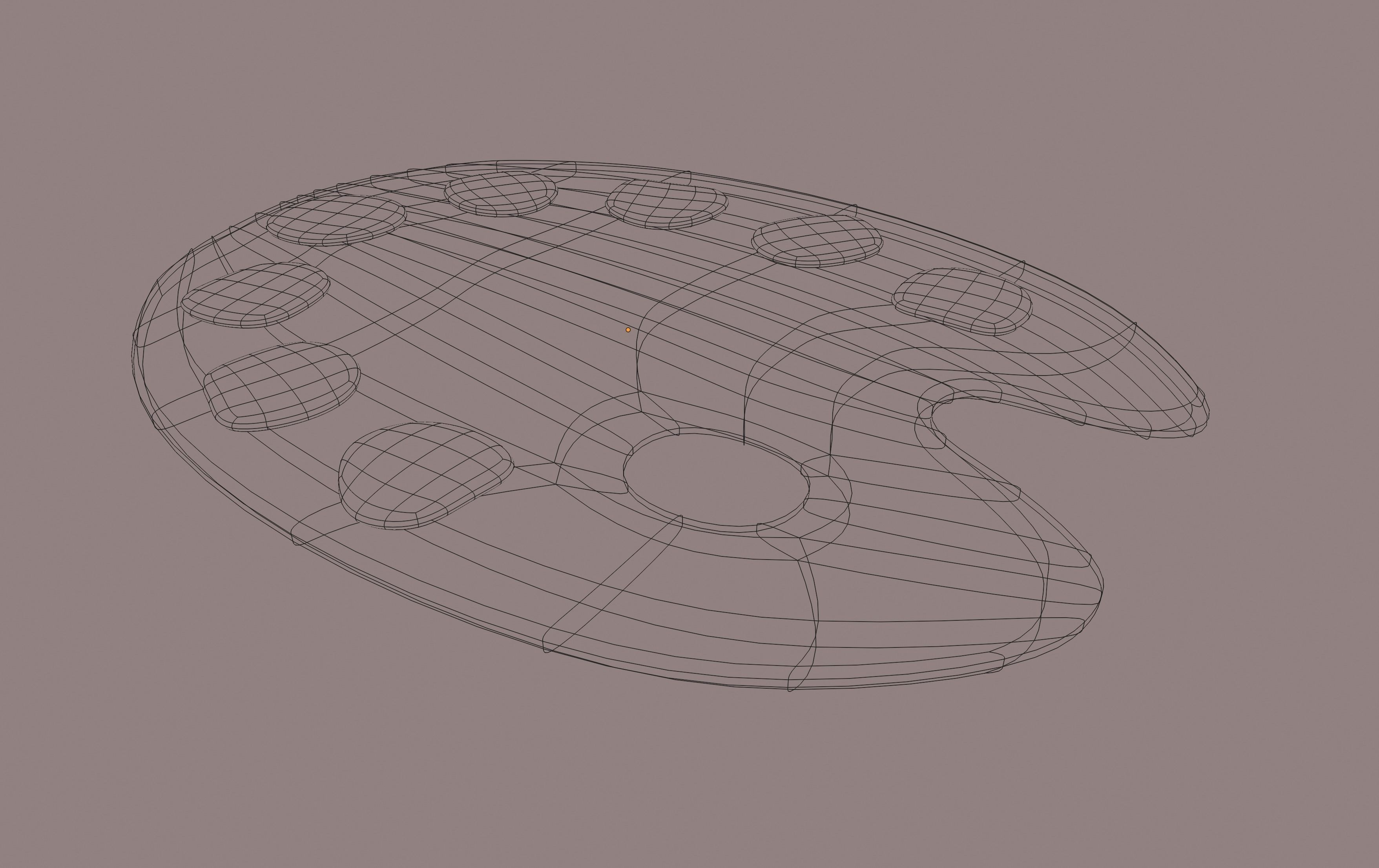 Painting Palette 3D model_12