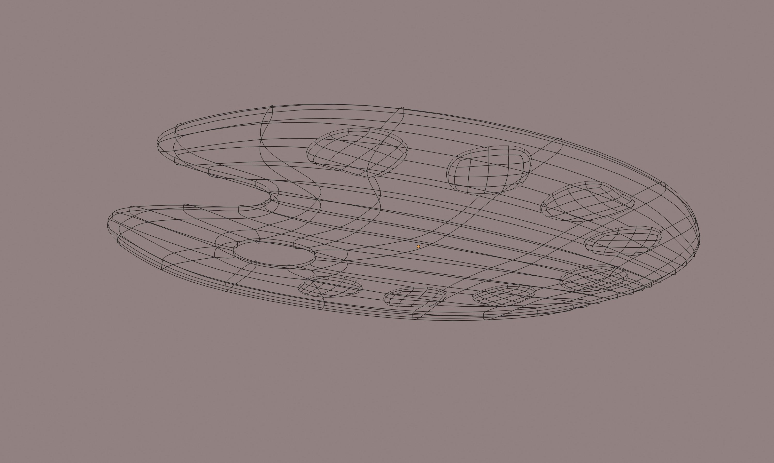 Painting Palette 3D model_13