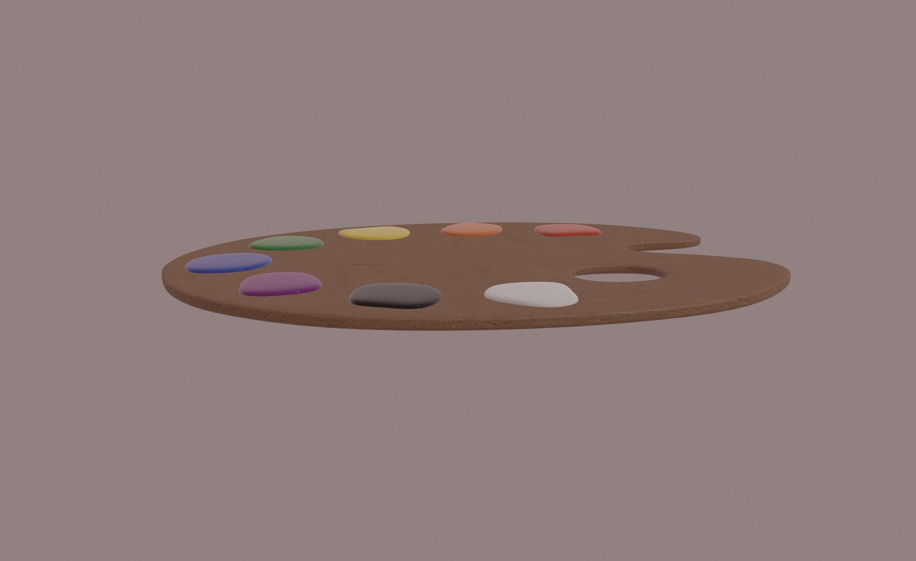 Painting Palette 3D model_5