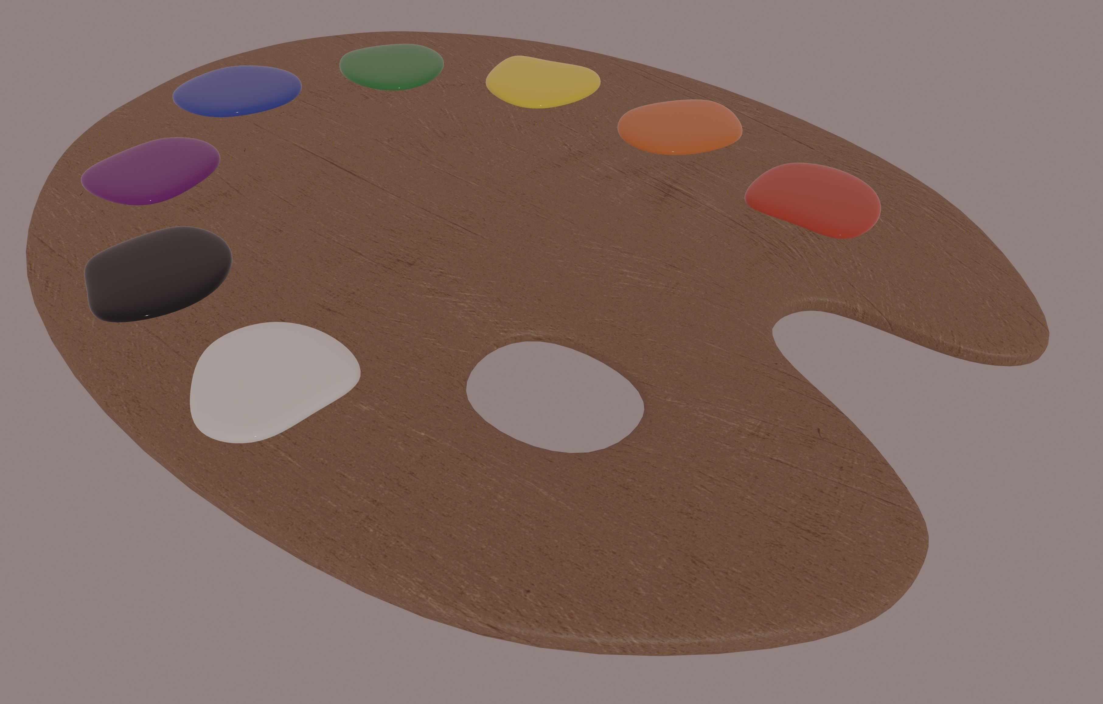 Painting Palette 3D model_11