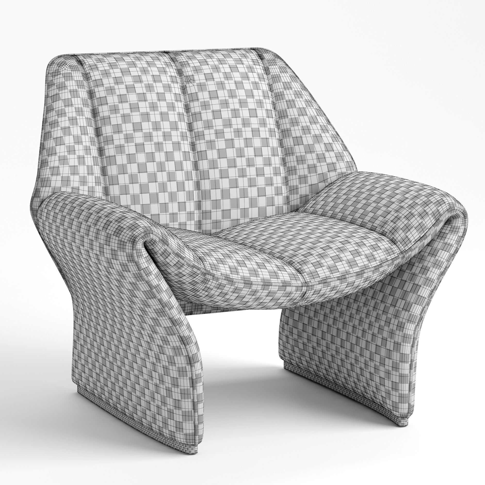 ARMCHAIR HIRUNDO by Busnelli 3D model_4