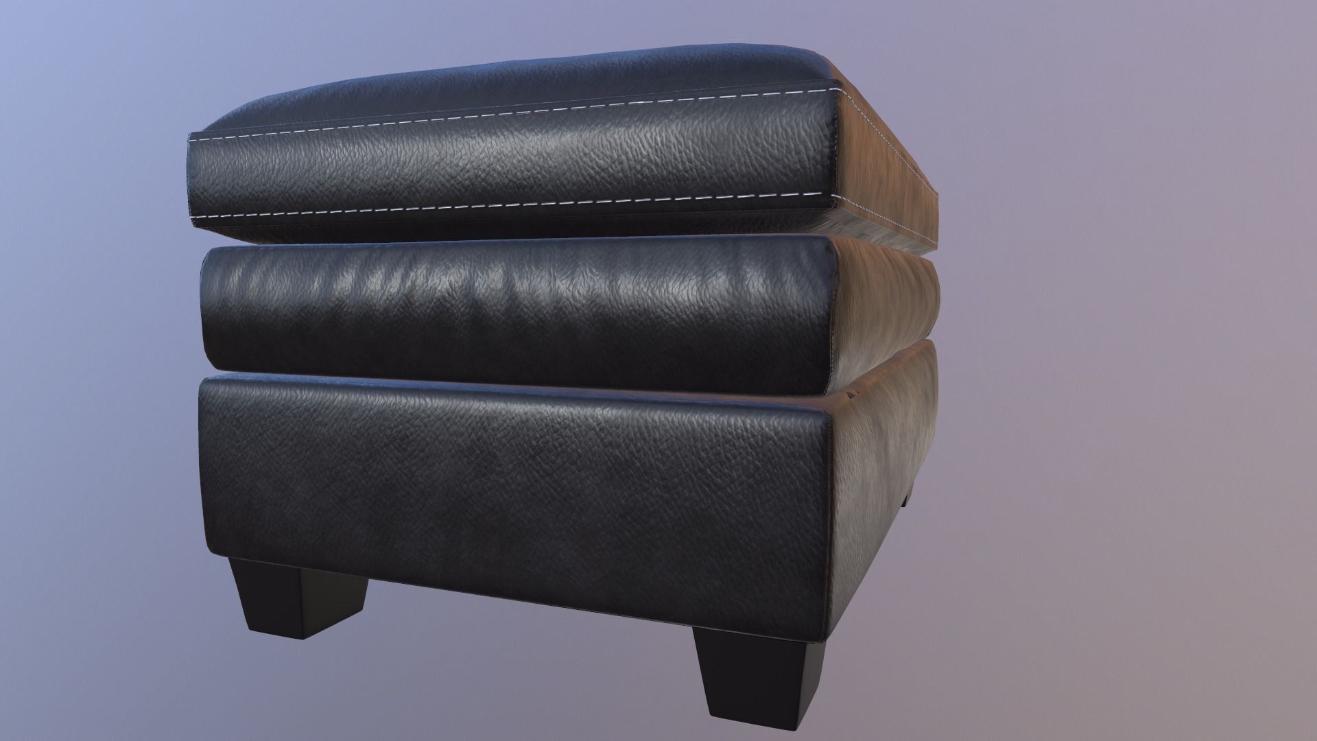 Gleason chair ottoman Low-poly 3D model_6