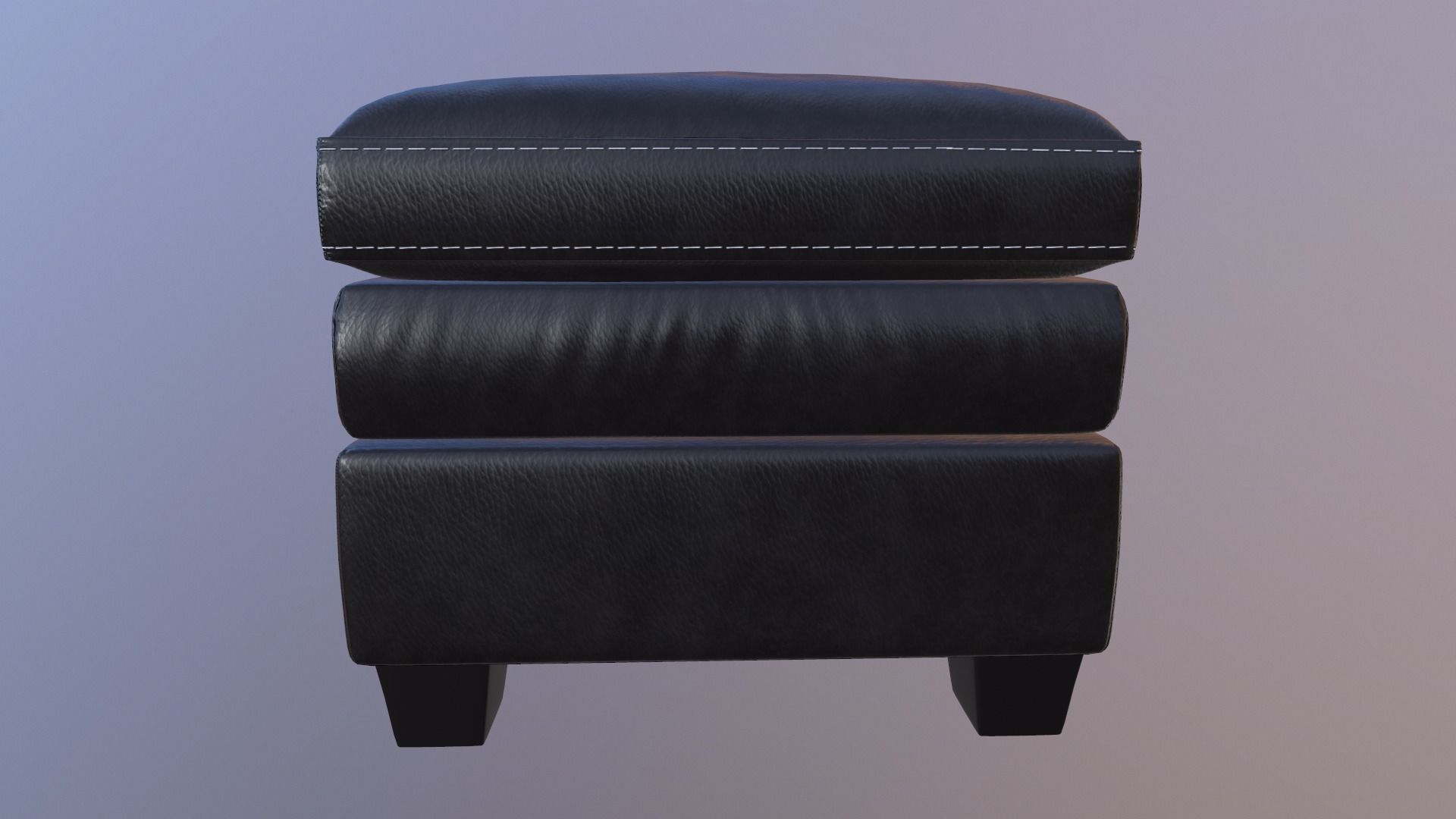 Gleason chair ottoman Low-poly 3D model_11