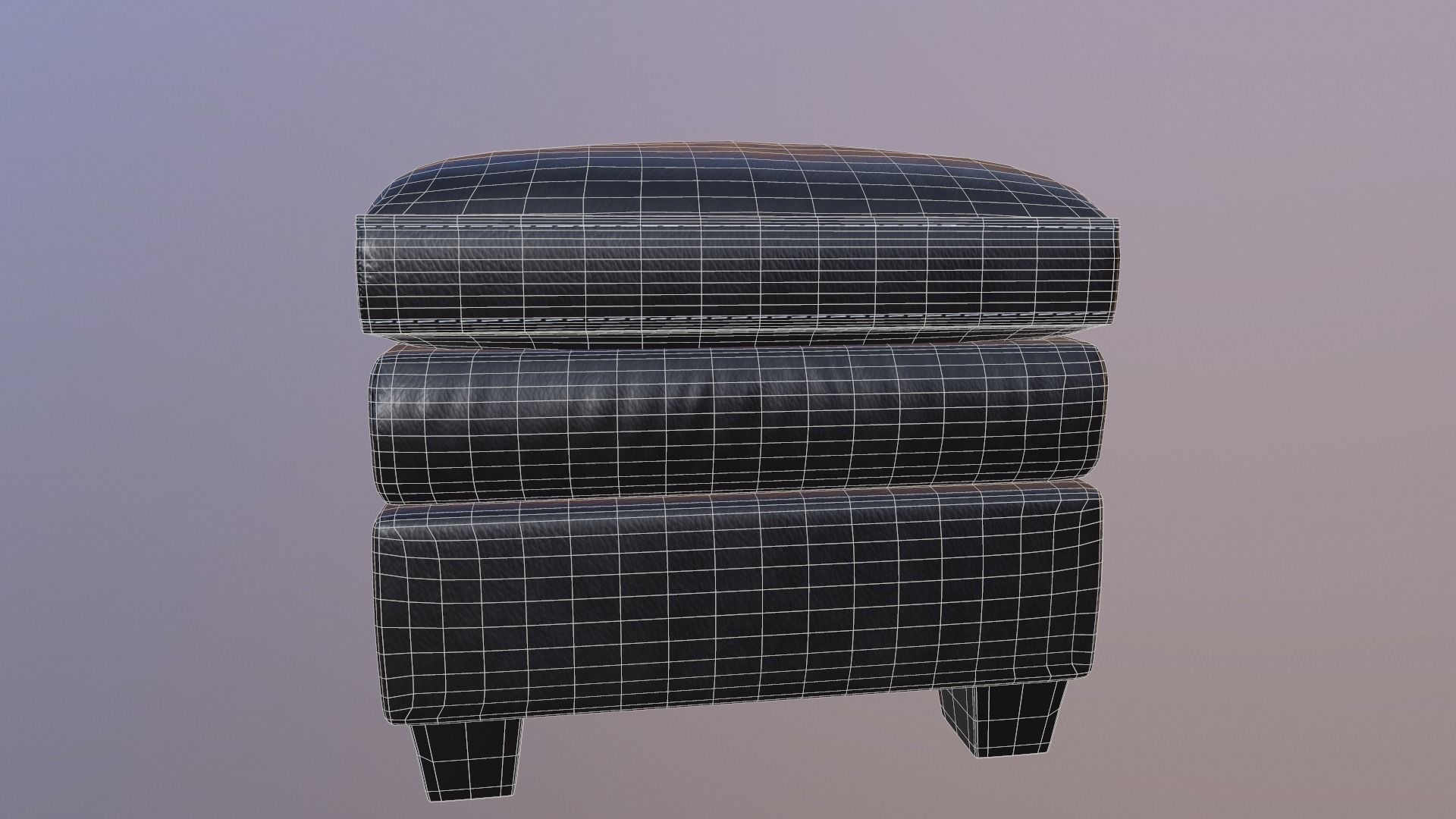 Gleason chair ottoman Low-poly 3D model_2