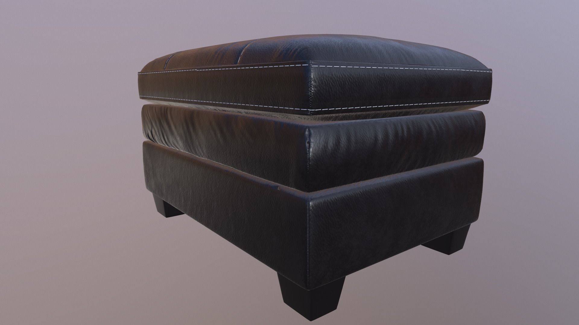 Gleason chair ottoman Low-poly 3D model_5