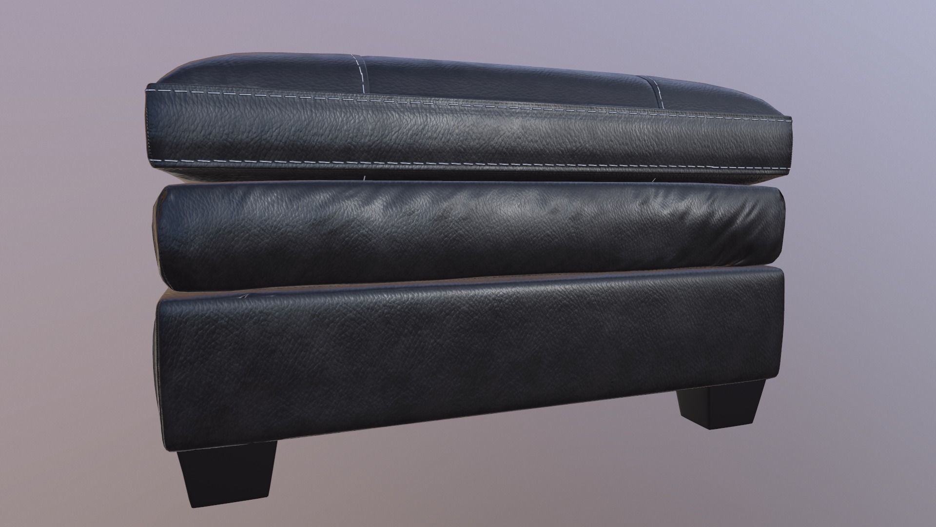 Gleason chair ottoman Low-poly 3D model_9